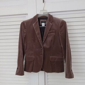 J. Crew Women's Velvet Blazer - Soft Brown